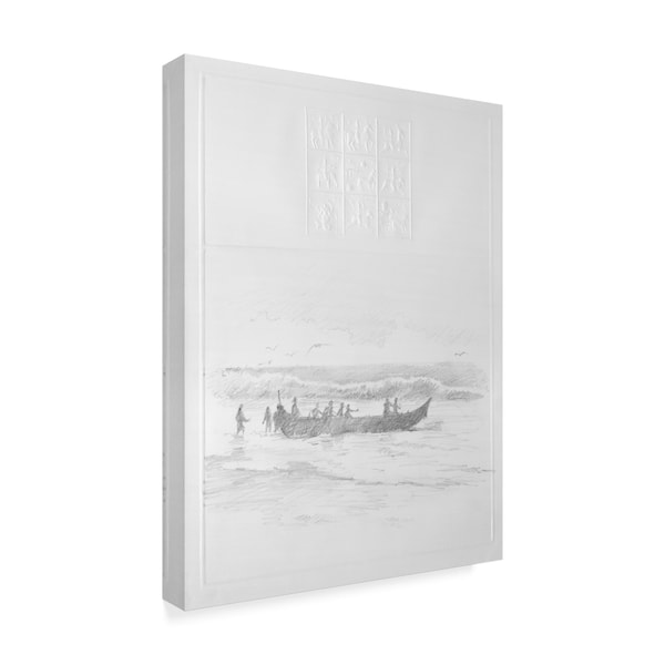 Michael Jackson 'Row Boat Drawing' Canvas Art,14x19